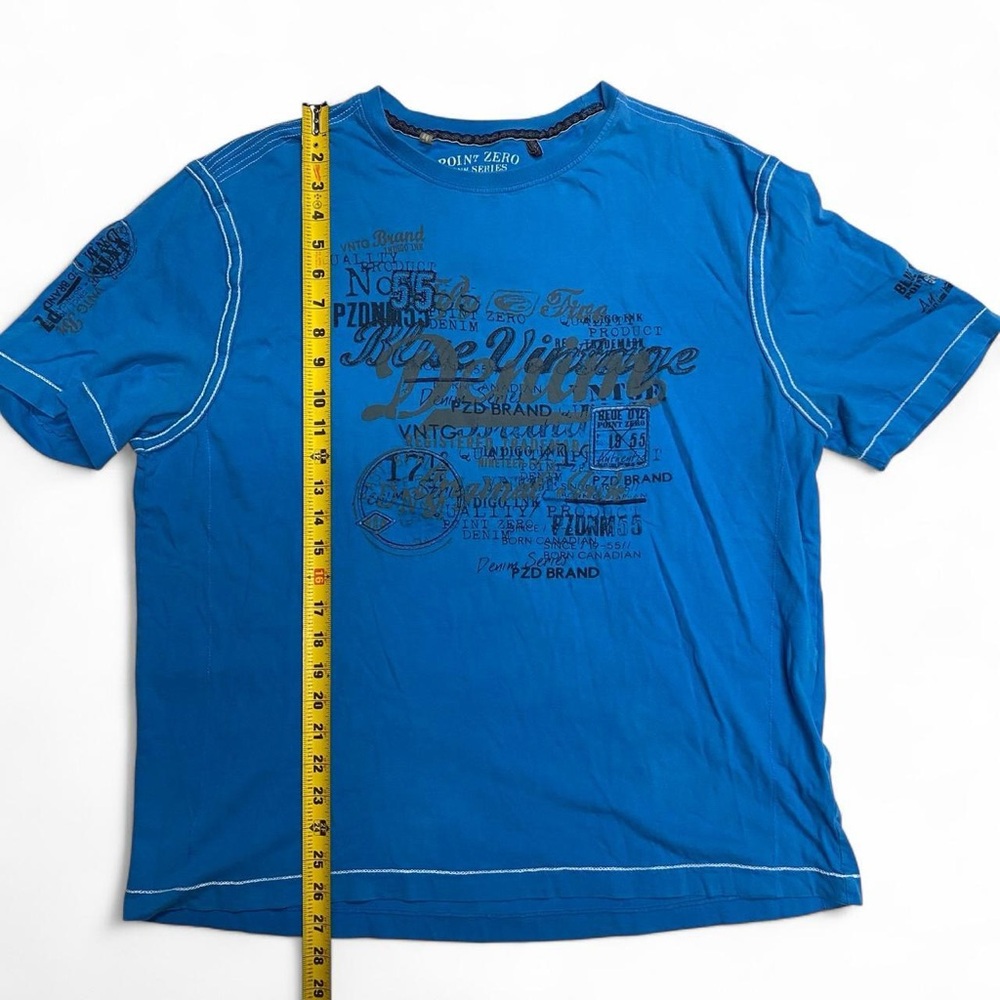 Point zero Blue Men's Graphic T-Shirt